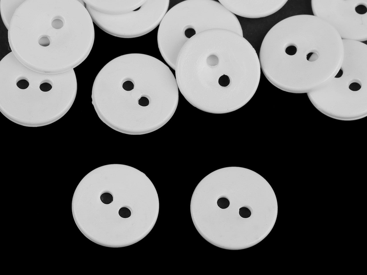 Boutons transparents, tailles 15,2mm, lavables jusqu’à 95 ° C