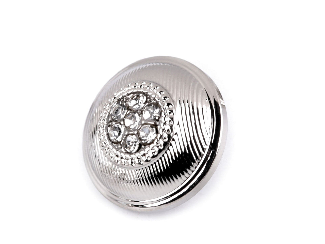 Bouton métallique avec strass, taille 10,2mm