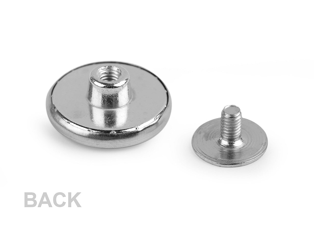 Bouton de jean métallique avec vis, taille 16,5mm
