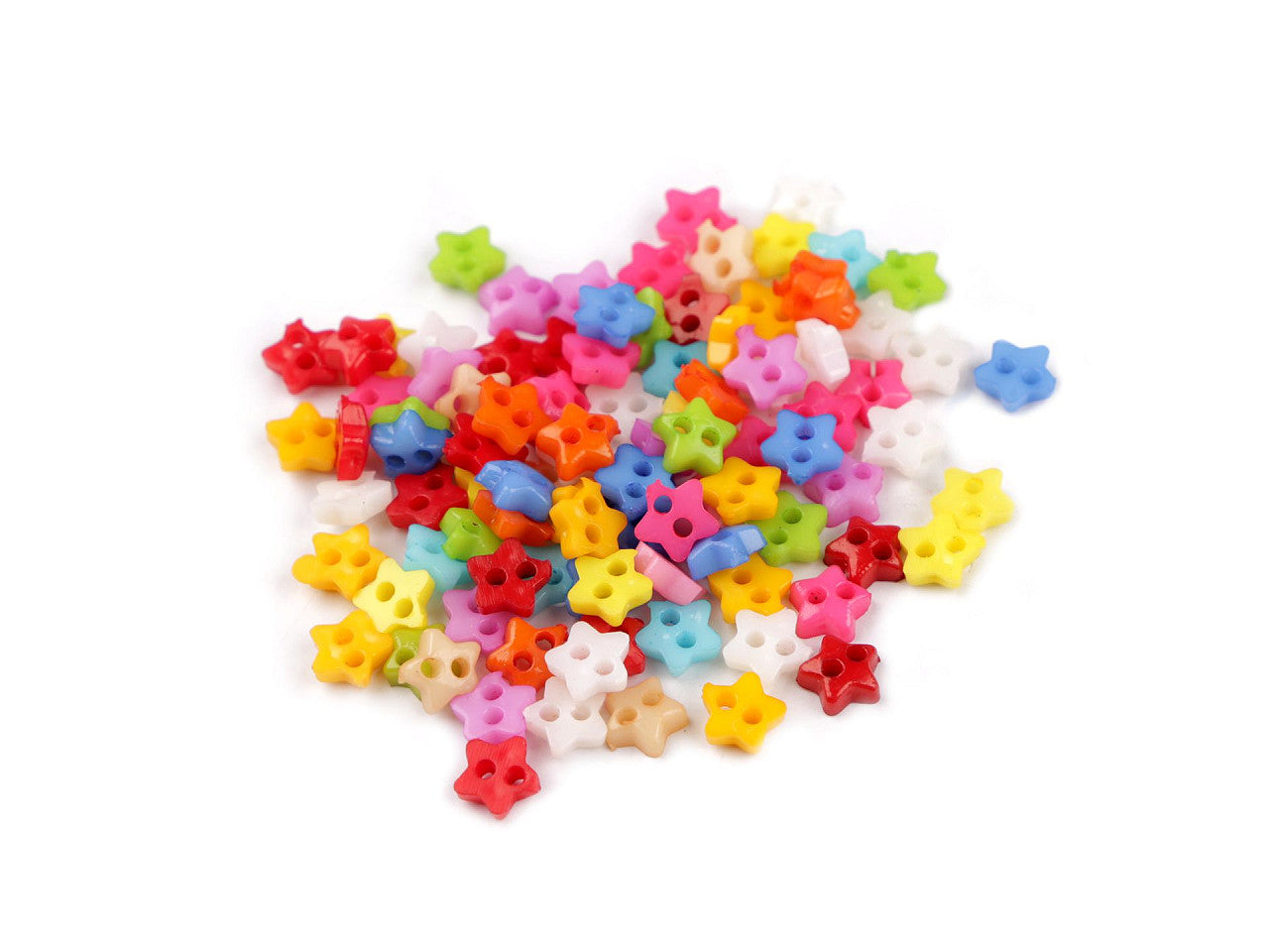 Mini bouton pour poupées et figurines, Ø 6 mm / Cœur, Étoile, Fleur