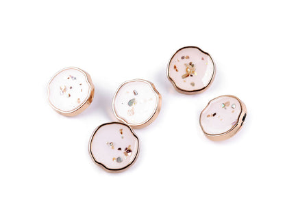 Bouton métallique AB Perle en résine, taille 15,2mm; 20,3mm; 36'
