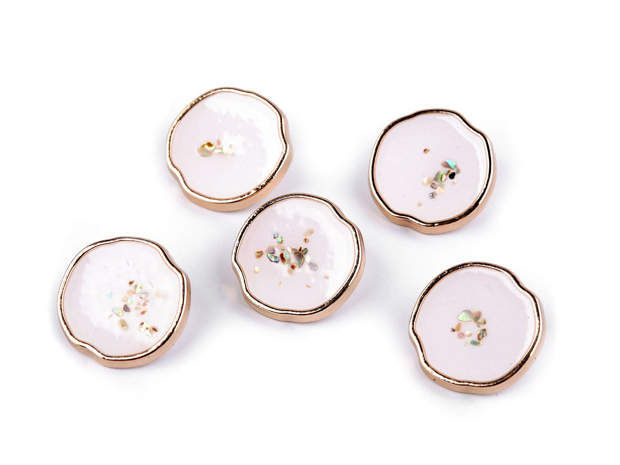 Bouton métallique AB Perle en résine, taille 15,2mm; 20,3mm; 36'