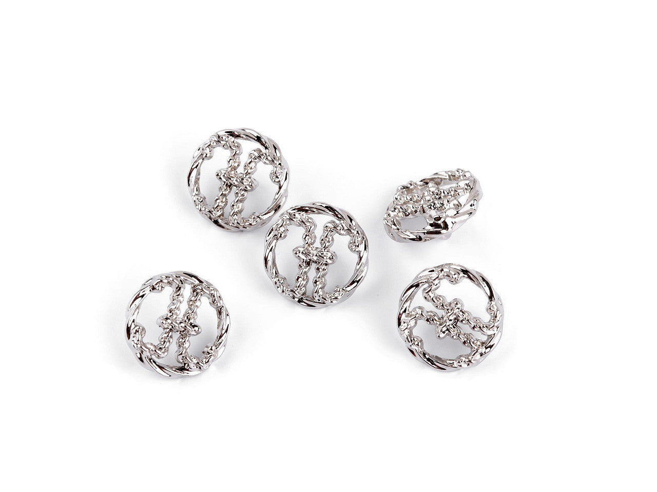 Bouton métallique, taille 15,2mm ; 20,3mm ; 38'