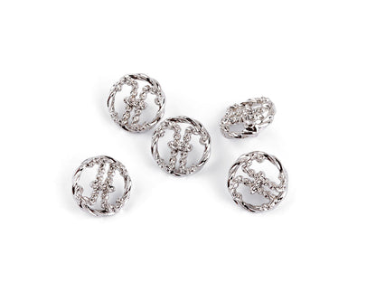 Bouton métallique, taille 15,2mm ; 20,3mm ; 38'