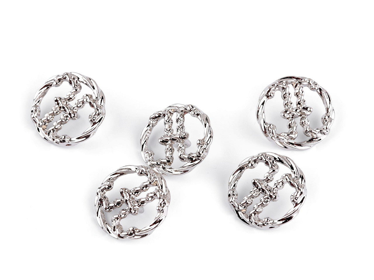 Bouton métallique, taille 15,2mm ; 20,3mm ; 38'