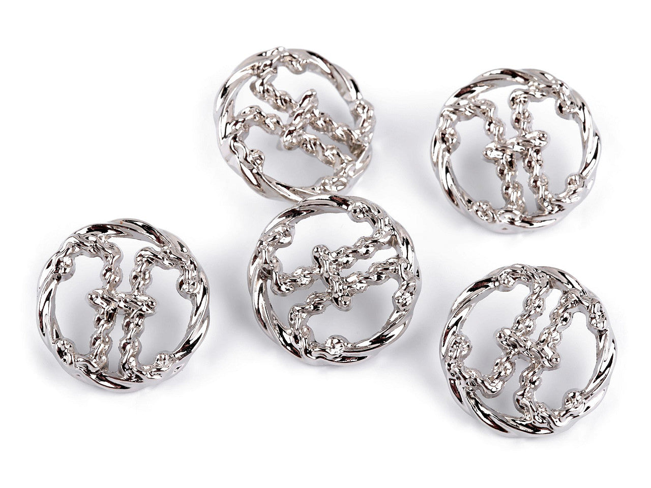 Bouton métallique, taille 15,2mm ; 20,3mm ; 38'