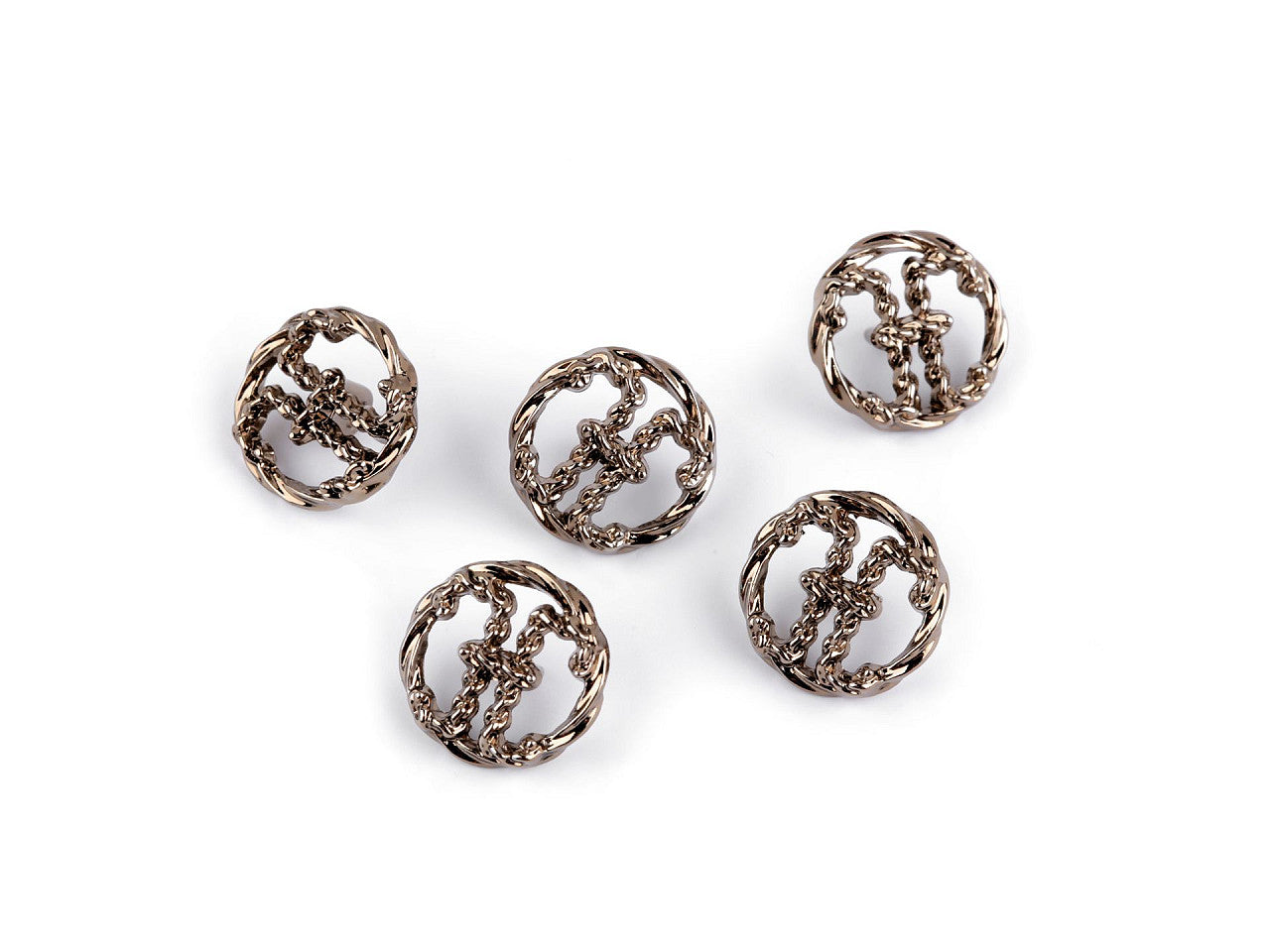Bouton métallique, taille 15,2mm ; 20,3mm ; 38'