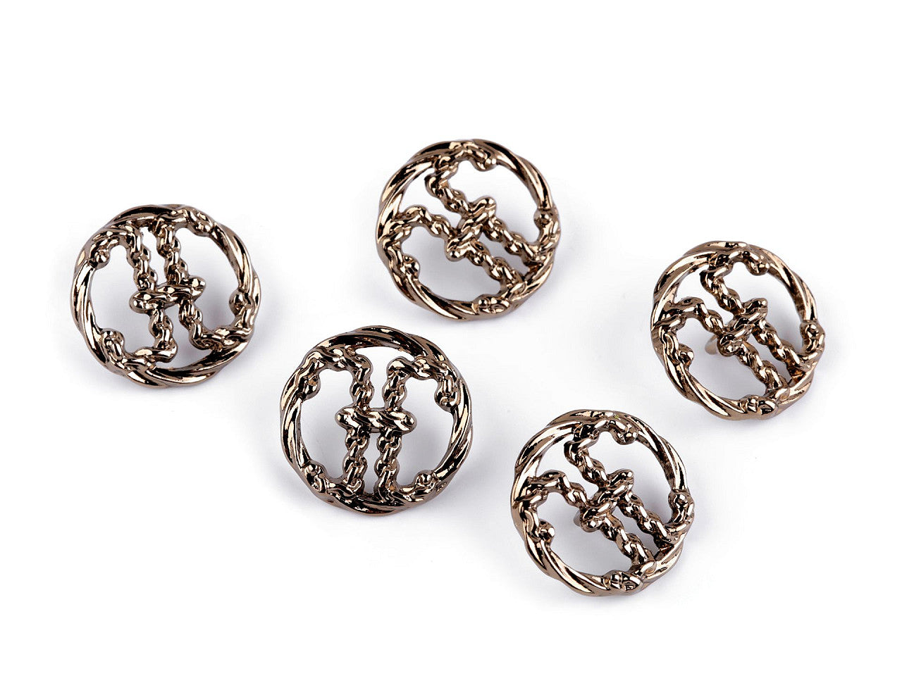 Bouton métallique, taille 15,2mm ; 20,3mm ; 38'