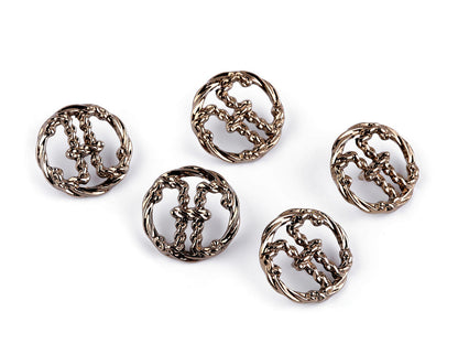 Bouton métallique, taille 15,2mm ; 20,3mm ; 38'