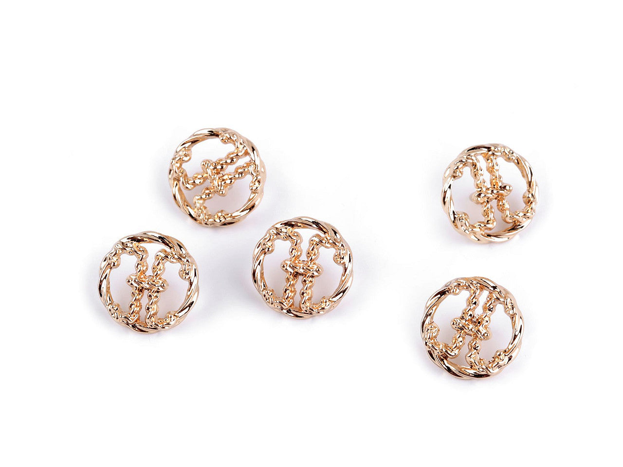 Bouton métallique, taille 15,2mm ; 20,3mm ; 38'