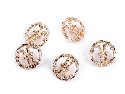 Bouton métallique, taille 15,2mm ; 20,3mm ; 38'