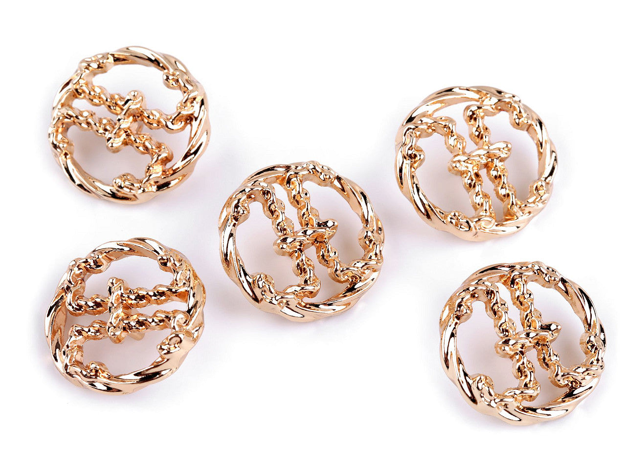 Bouton métallique, taille 15,2mm ; 20,3mm ; 38'