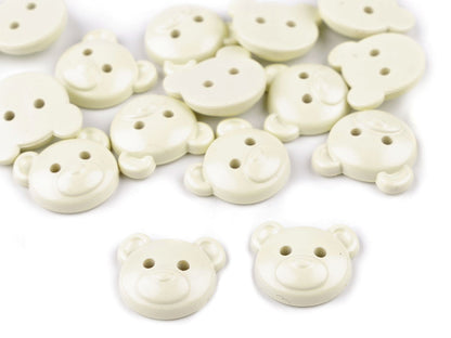 Bouton enfant, taille 21,1mm, ours en peluche