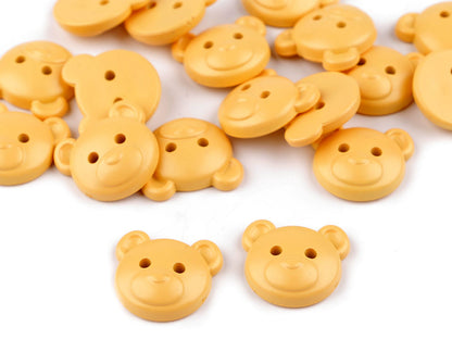 Bouton enfant, taille 21,1mm, ours en peluche