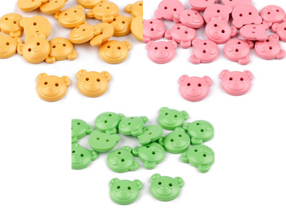 Bouton enfant, taille 21,1mm, ours en peluche