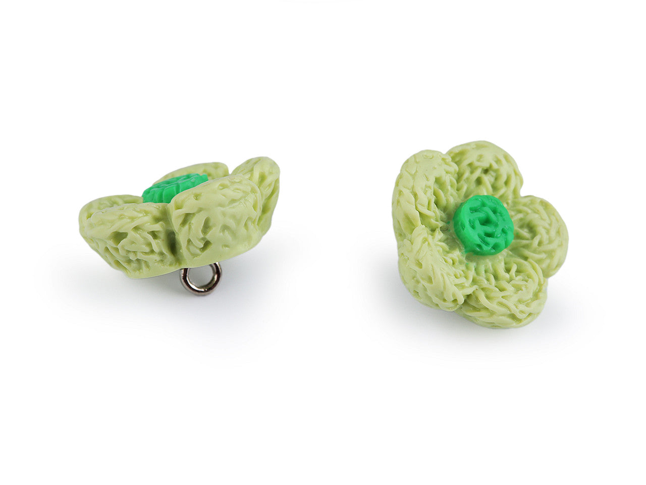 Bouton 3D Imitation fleur en crochet, taille 17,7mm
