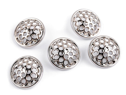 Bouton métallique perforé, taille 17,7mm; 36'