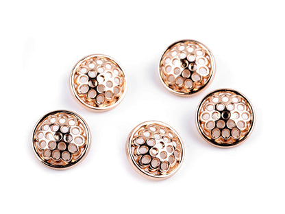 Bouton métallique perforé, taille 17,7mm; 36'