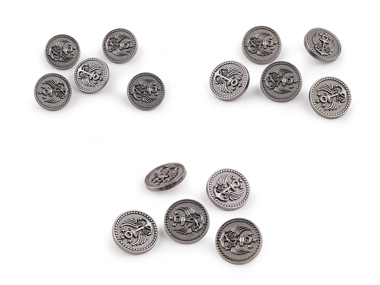 Bouton métallique, taille 17,7mm ; 20,3mm ; 36'
