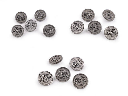 Bouton métallique, taille 17,7mm ; 20,3mm ; 36'