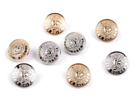 Bouton métallique, taille 15,2mm