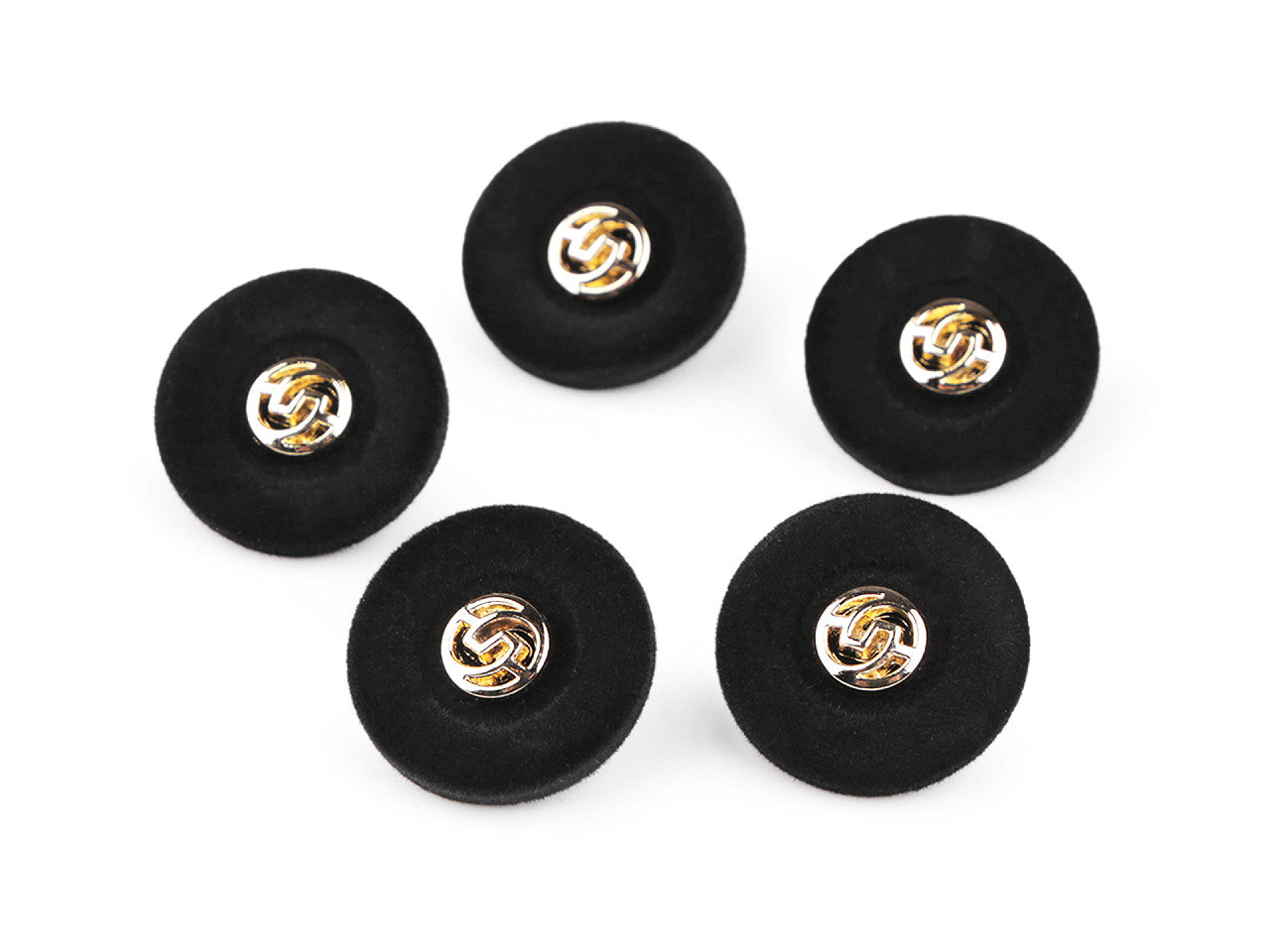 Boutons en velours, taille 17,7mm, 36'