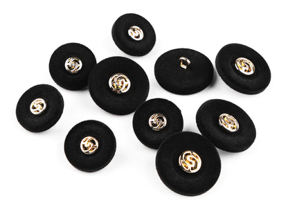 Boutons en velours, taille 17,7mm, 36'