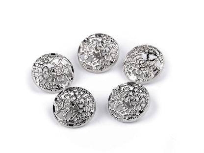Bouton métallique, taille 17,7mm, 21,1mm avec nœud papillon et strass