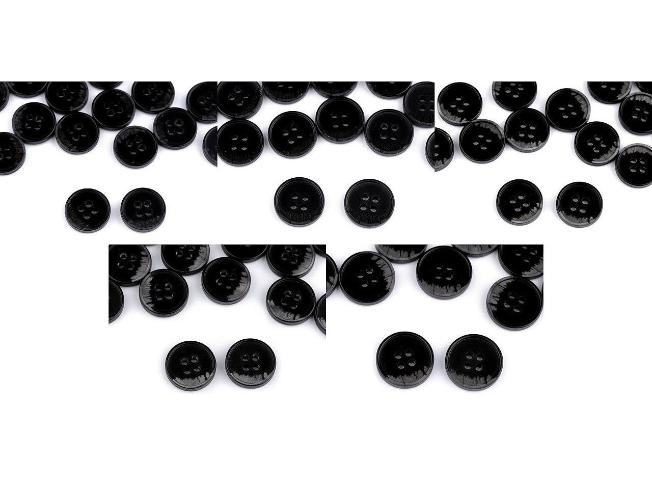 Bouton pour costumes, tailles 15,2mm, 17,7mm, 20,3mm, 36', 25,4mm