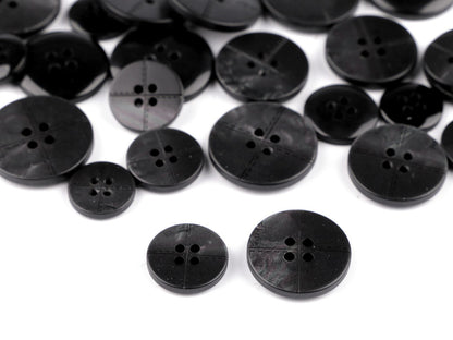 Bouton avec coutures, taille 15,2mm, 17,7mm, 36', 25,4mm