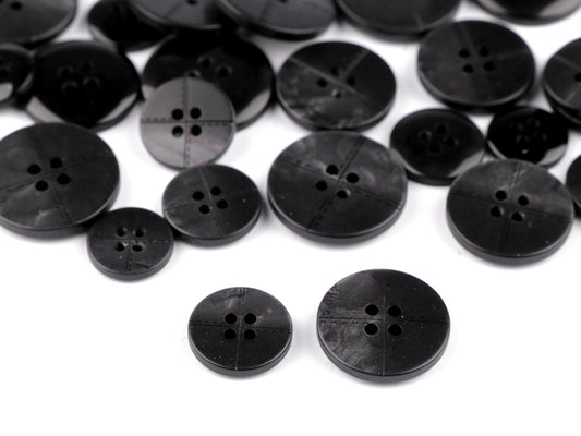 Bouton avec coutures, taille 15,2mm, 17,7mm, 36', 25,4mm