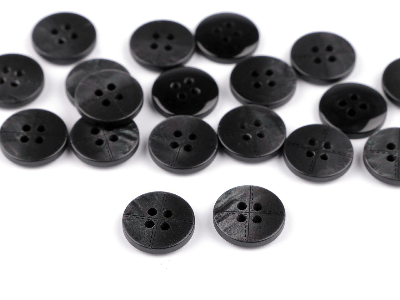 Bouton avec coutures, taille 15,2mm, 17,7mm, 36', 25,4mm