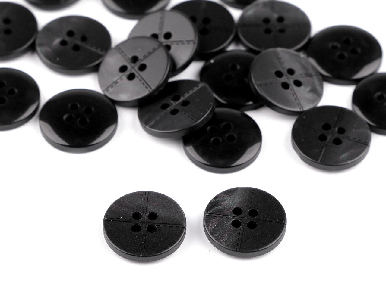 Bouton avec coutures, taille 15,2mm, 17,7mm, 36', 25,4mm