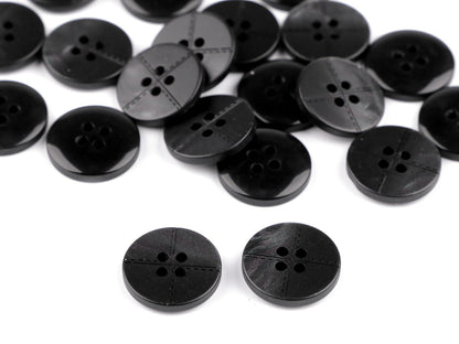 Bouton avec coutures, taille 15,2mm, 17,7mm, 36', 25,4mm