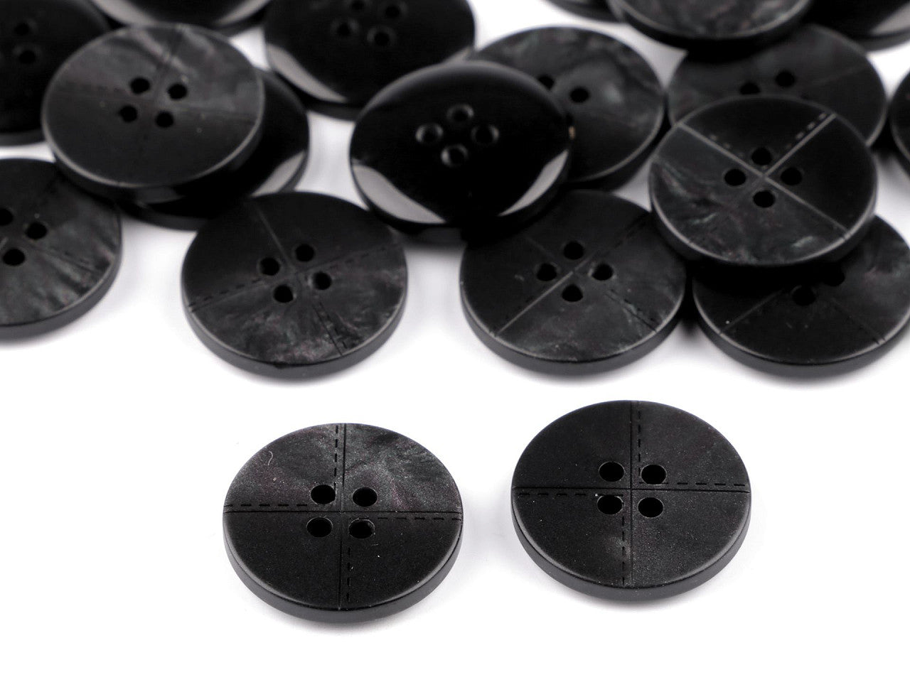 Bouton avec coutures, taille 15,2mm, 17,7mm, 36', 25,4mm