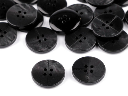 Bouton avec coutures, taille 15,2mm, 17,7mm, 36', 25,4mm