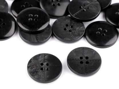 Bouton avec coutures, taille 15,2mm, 17,7mm, 36', 25,4mm
