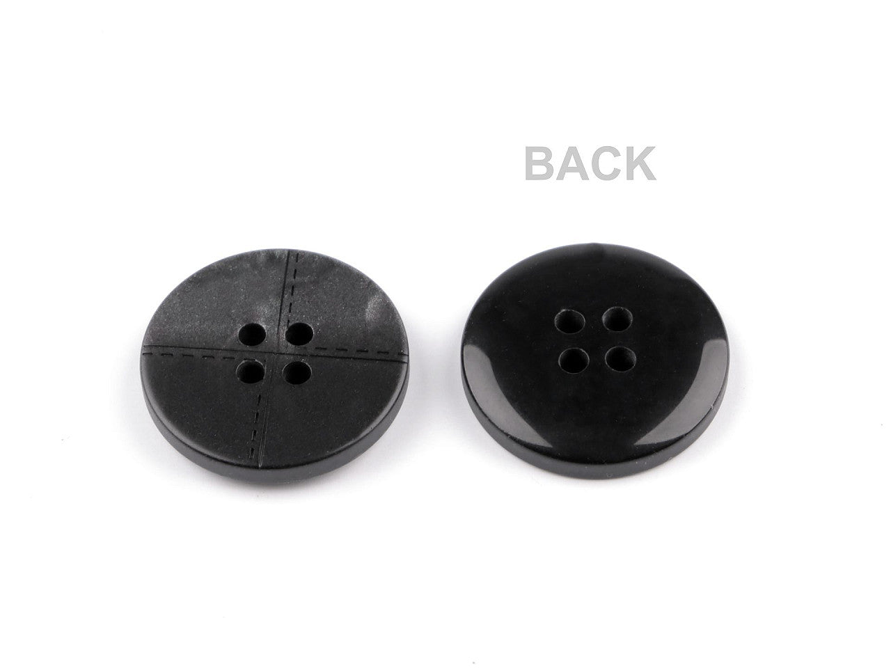 Bouton avec coutures, taille 15,2mm, 17,7mm, 36', 25,4mm