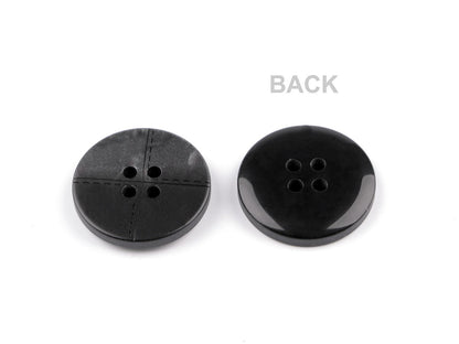 Bouton avec coutures, taille 15,2mm, 17,7mm, 36', 25,4mm