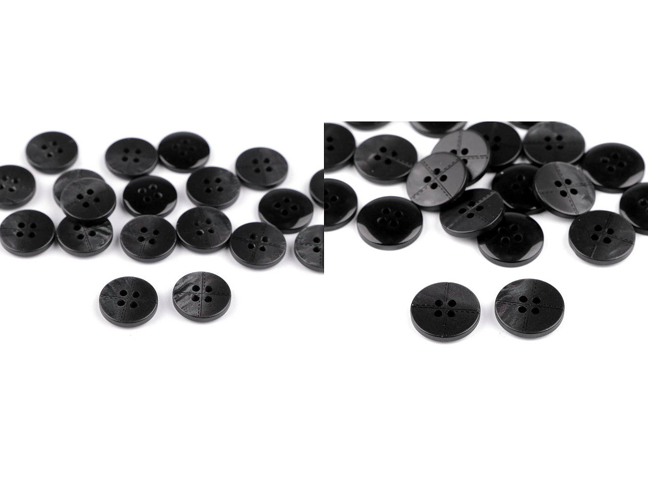 Bouton avec coutures, taille 15,2mm, 17,7mm, 36', 25,4mm