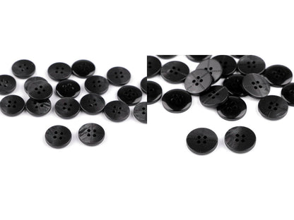 Bouton avec coutures, taille 15,2mm, 17,7mm, 36', 25,4mm