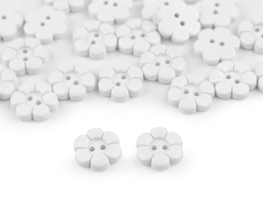 Bouton Fleur, taille 11,4mm, 15,2mm - 25pc