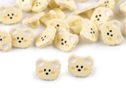 Bouton Ours en peluche pour enfant, taille 15,2mm