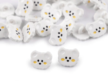 Bouton Ours en peluche pour enfant, taille 15,2mm