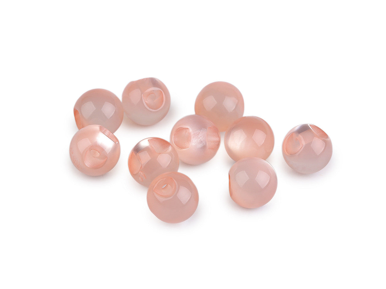 Bouton à coudre Perle/Œil de chat, Ø 10 mm - 10pc