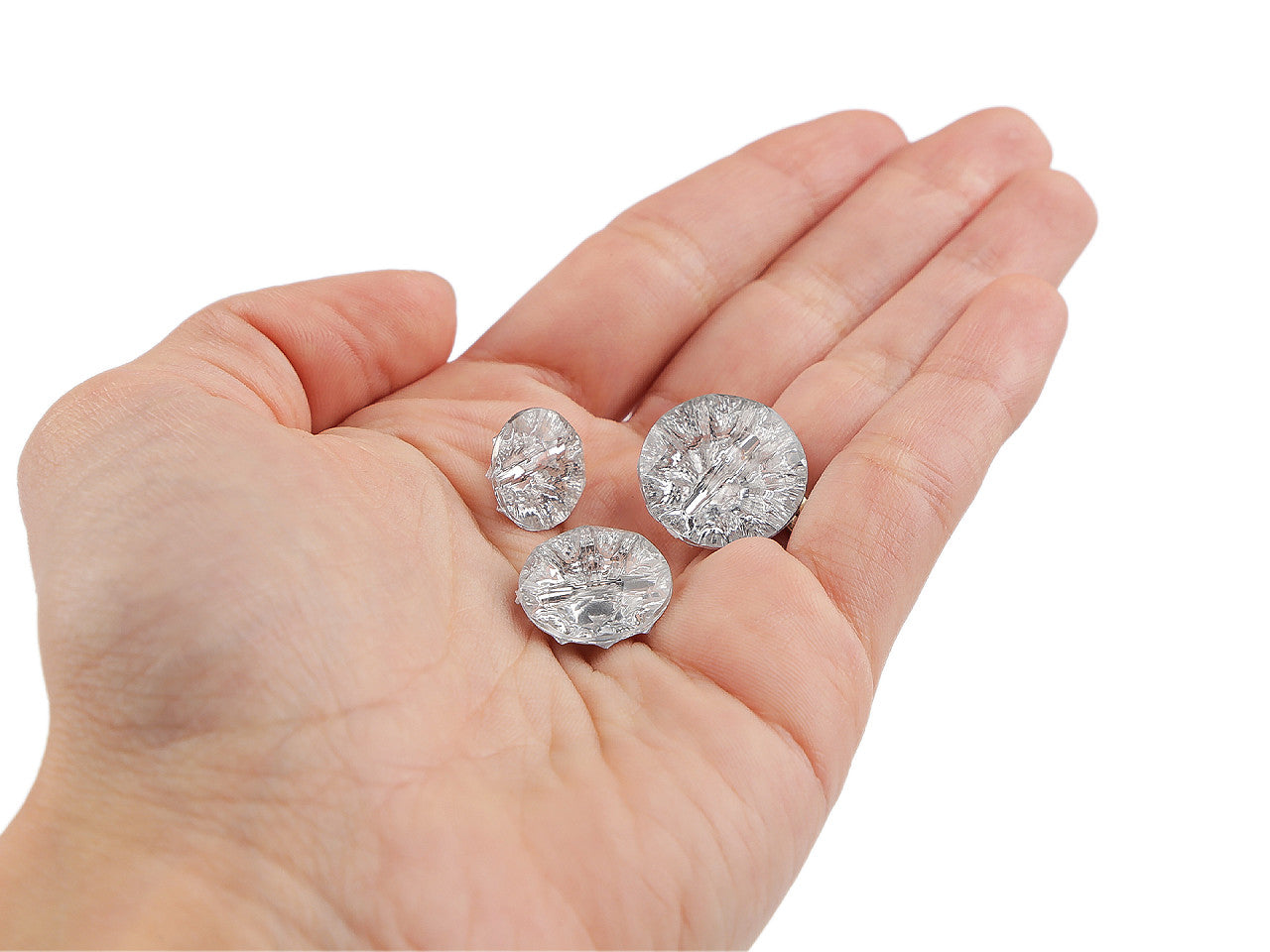 Bouton imitation cristal, taille 12,7mm, 15,2mm, 17,7mm - 10pc