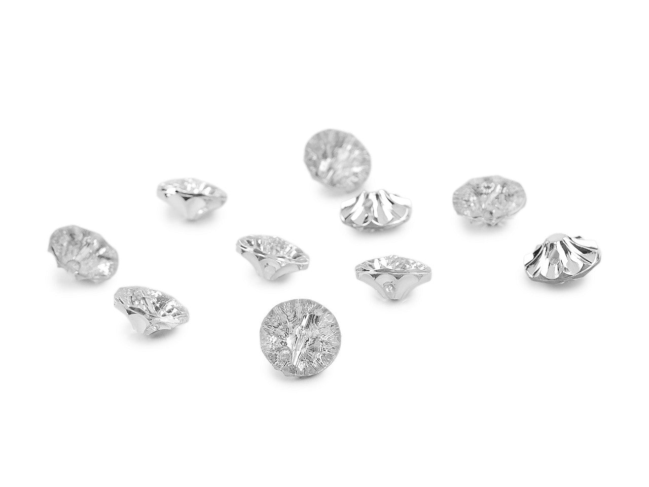 Bouton imitation cristal, taille 12,7mm, 15,2mm, 17,7mm - 10pc