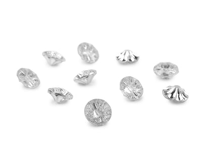 Bouton imitation cristal, taille 12,7mm, 15,2mm, 17,7mm - 10pc
