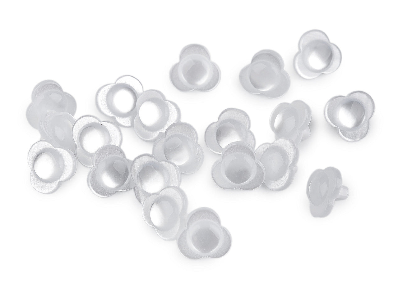 Bouton Fleur nacrée, taille 13,9mm - 20pc