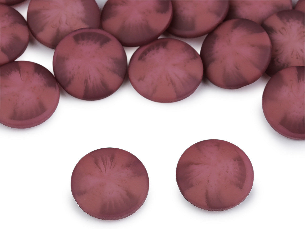 Bouton pour manteaux et vestes - effet velours, tailles 21,1mm, 25,4mm, 30,4mm - 25pc
